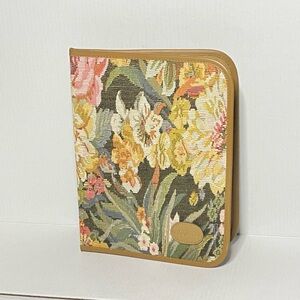Vintage ADOLFO Floral Tapestry Portfolio Folder